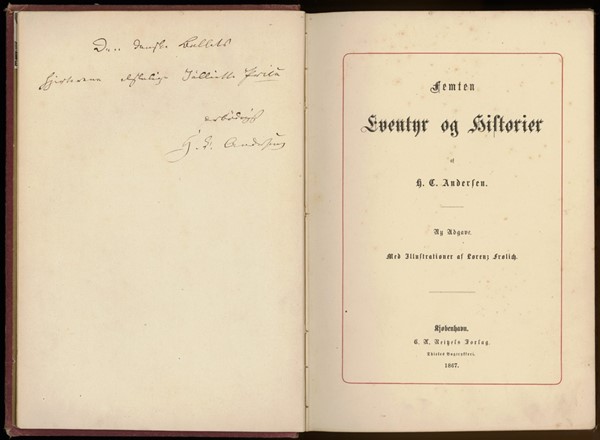 Bog: Femten Eventyr og Historier af H. C: Andersen. Ny..., 1867 (Dansk)